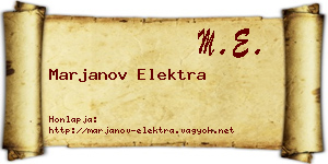 Marjanov Elektra névjegykártya
